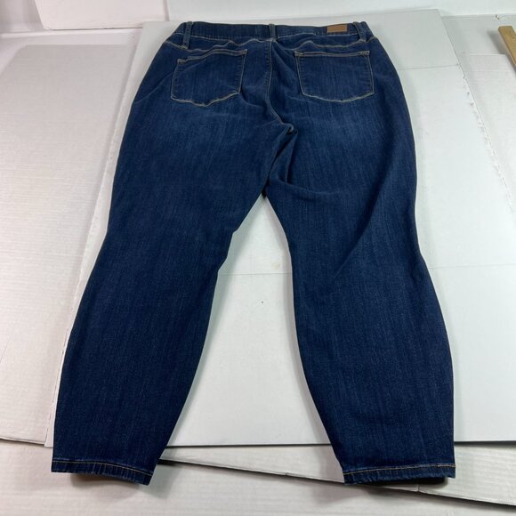 Judy Blue Jeans Women's Plus 38x26* Skinny Pull On High Rise Blue Denim Tag 20W - Picture 10 of 16